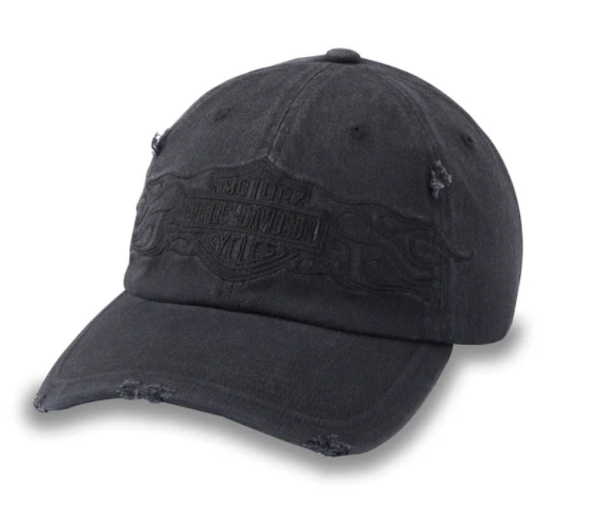 Harley Davidson Flying Lap Distressed Stretch-Fit Cap