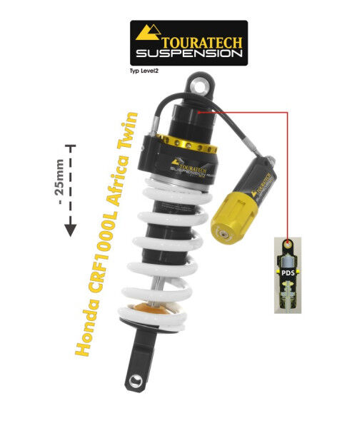 Touratech Suspension Tieferlegung -25mm Honda CRF1000L Africa Twin ab 2018 Typ Explore HP/PDS