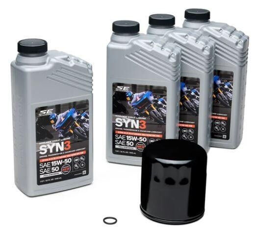 Harley Davidson SYN3 Synthetisches Motorrad-Schmieröl-Wechselset