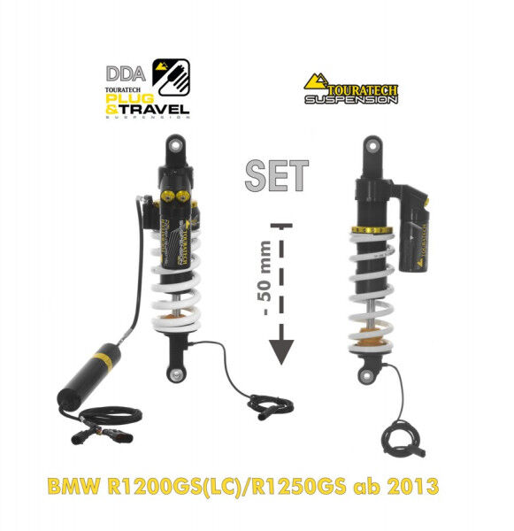 Touratech Suspension FAHRWERK-SET Plug & Travel Tieferlegung -50mm für BMW R1200GS(LC)/R1250GS ab 20