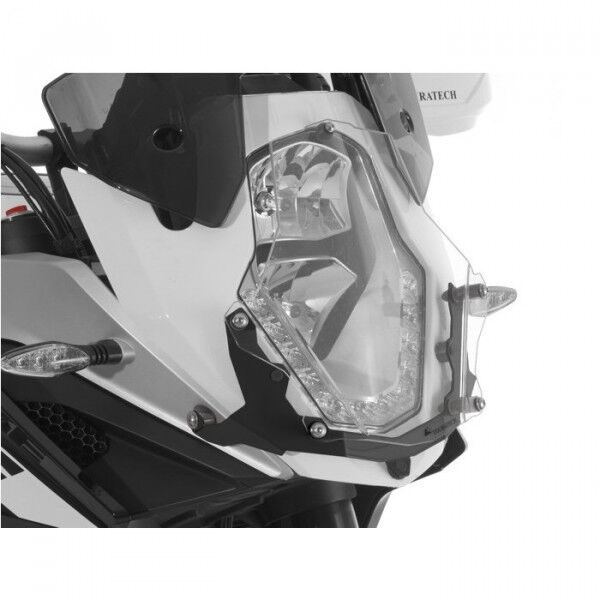 Scheinwerferschutz Makrolon mit Schnellverschluss, Halter schwarz für KTM 1050 Adventure/ 1090 Adven