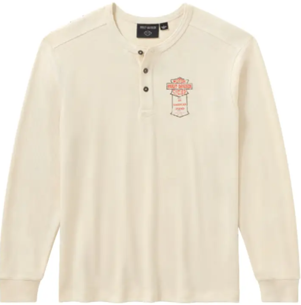 Harley-Davidson Thermal Henley American Classic off-white