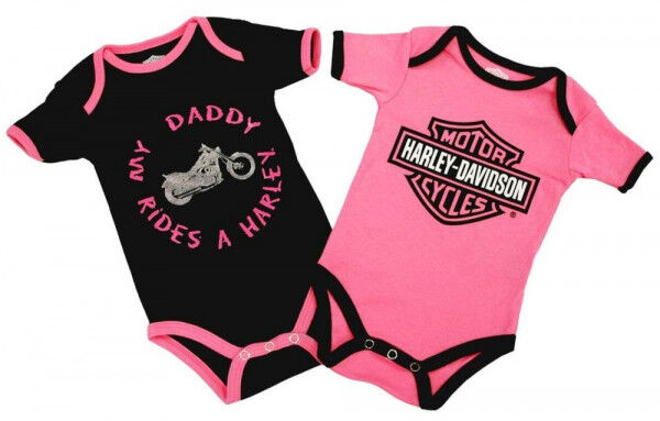 Harley Davidson Baby Strampler Girls My Daddy Rides A Harley 2er Pack