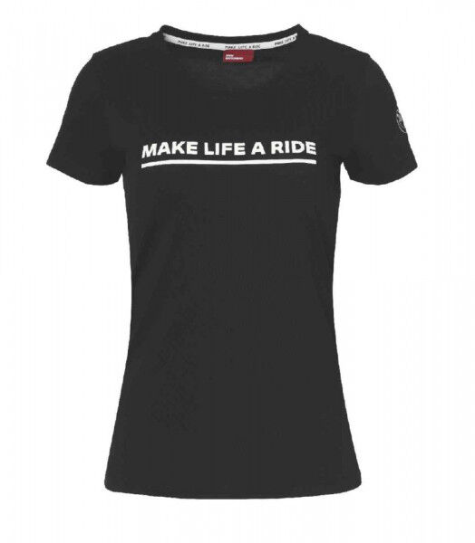 BMW Motorrad T-Shirt Damen Make Life A Ride Schriftzug Schwarz