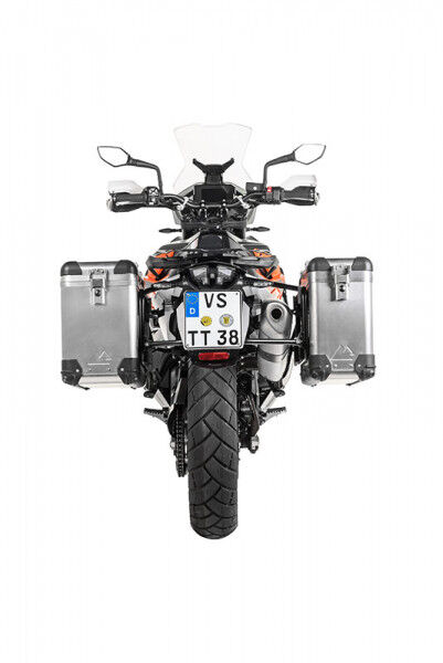 ZEGA Pro Koffersystem 31/38 Liter mit Edelstahlträger schwarz für KTM 790 Adventure / 790 Adventure 