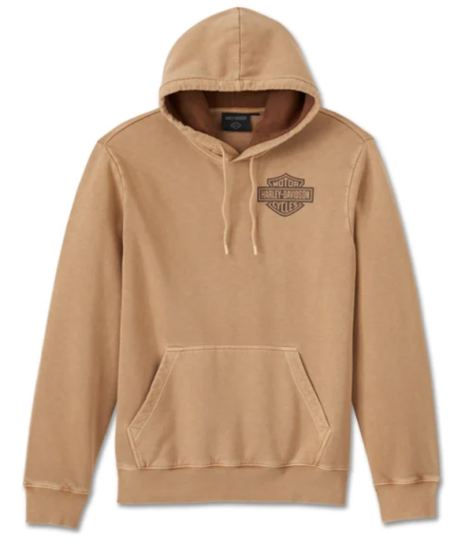 Harley Davidson Eagle Soars Alone Slub Hoodie - Tannin