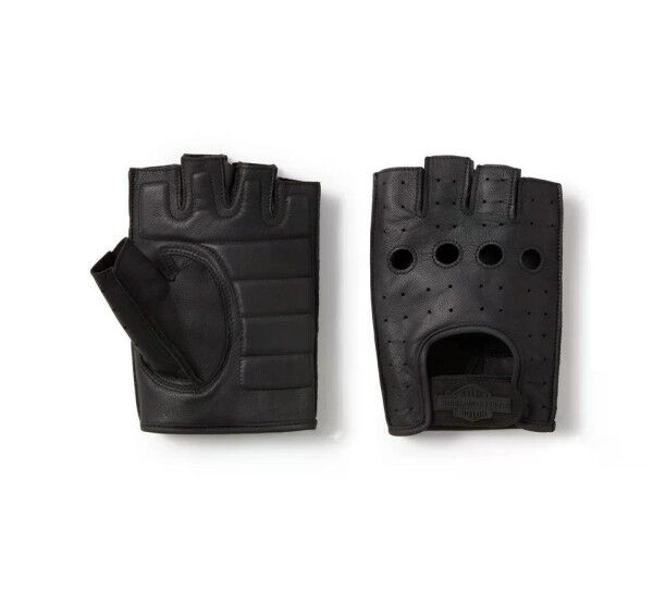 Harley Davidson Fingerless Leather Riding Gloves