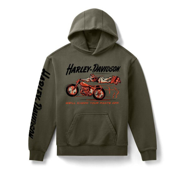 Harley Davidson Knock Your Pants Off Pullover Fleece Hoodie für Herren