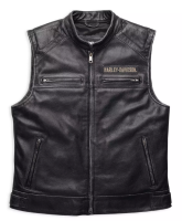 Harley Davidson Passing Link Leder Weste Genuine Harley Davidson Passing Link Leder Weste Genuine