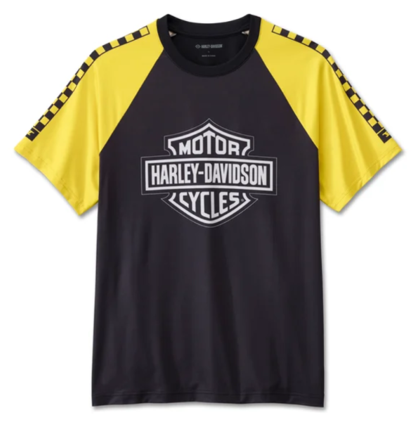 Harley Davidson Herren Bar&Shield T-Shirt Schwarz/Gelb