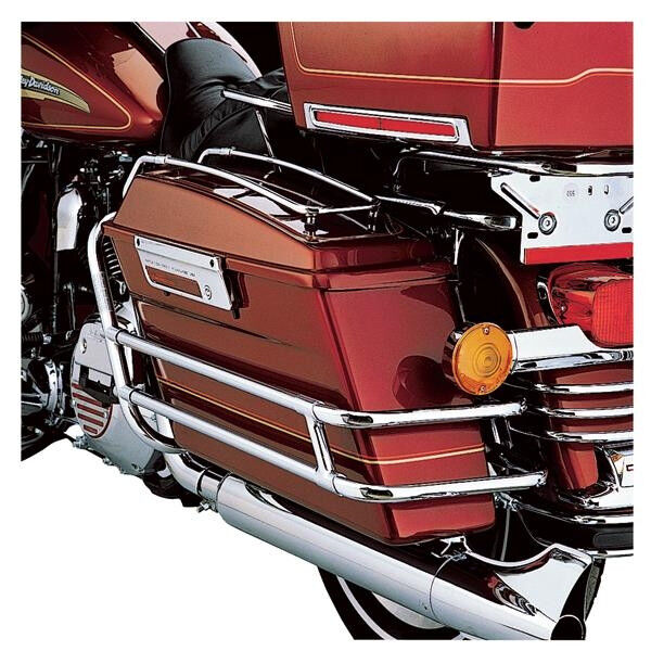 Harley Davidson Twin Rail Chrom Satteltaschen-Schutzbügel-Kit 91216-97