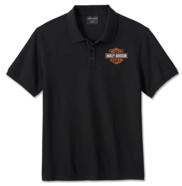 Harley Davidson Bar&Shield Polo Shirt Herren Schwarz