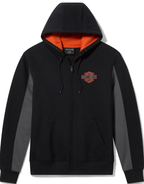 Harley Davidson Essential Full Zip Hoodie für Herren - Colorblock