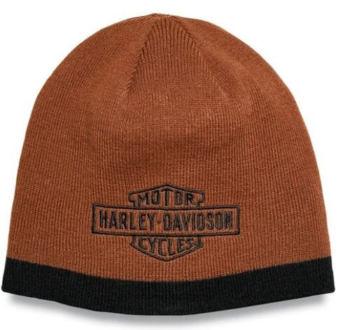 Harley Davidson Contrast Bar & Shield Knit Mütze für Herren
