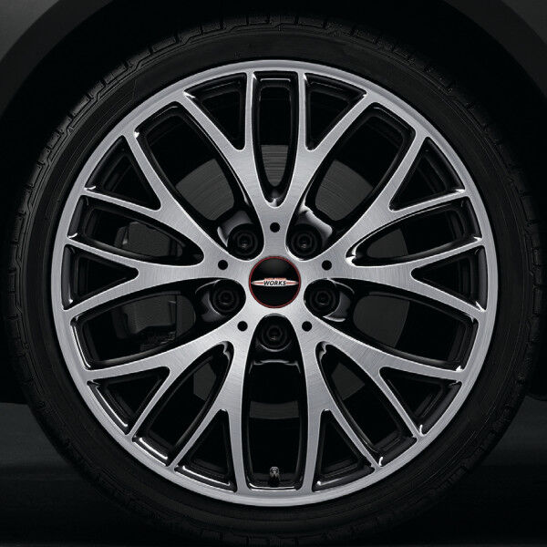 MINI Kompletträder JCW Cross Spoke Schwarz II Uni / Jet Black Uni glanzgedreht JCW 506