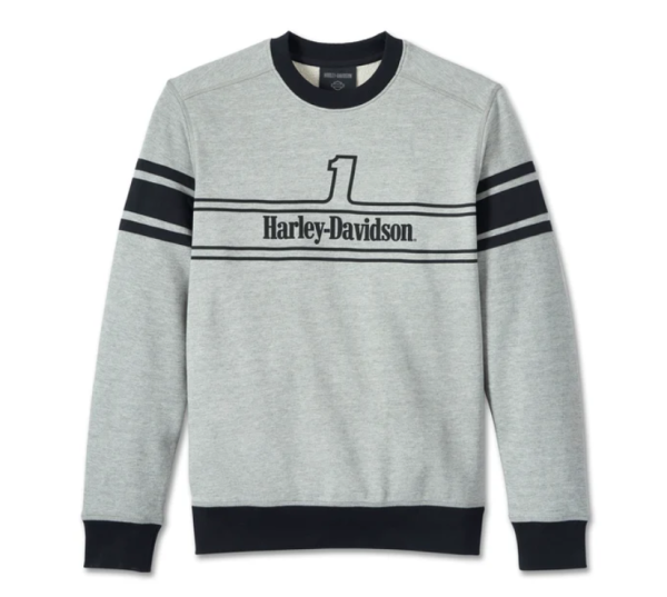 Harley Davidson Herren #1 Racing Sweatshirt Grau