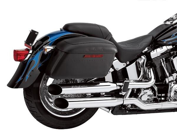 Harley Davidson Verschließbare lederbezogene feste Seitenkoffer 53061-00B