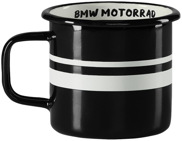 BMW Enamel Tasse Twim Stripes