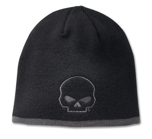 Harley Davidson Willie G Skull Knit Beanie - Schwarz