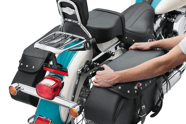 vanpower 2 Hartschale Satteltasche Motorrad Verriegelung Cover Reflektoren für Harley rot