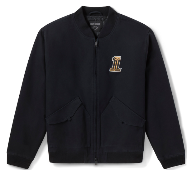 H-D Willie G Herren-Bomberjacke in Dunkelgrau