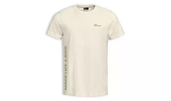BMW Herren T-Shirt Make Life a Ride Off-White