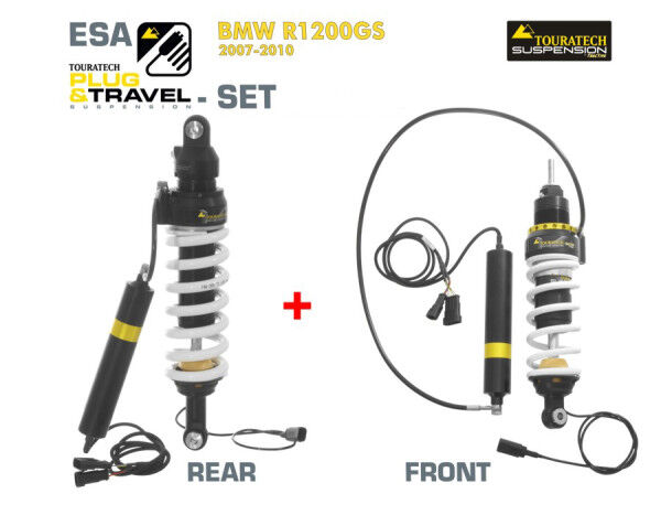 Touratech Suspension Plug & Travel-ESA SET Tieferlegung -25mm für BMW R1200GS Model 2007-2010