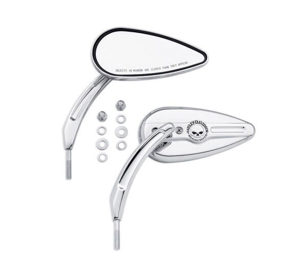 Harley Davidson Willie G Skull Teardrop Mirrors