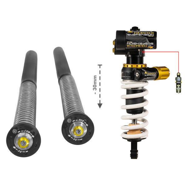Tieferlegung Set um -30mm Cartridge und Federbein Typ Extreme für KTM 790/890 Adventure R (2019-)
