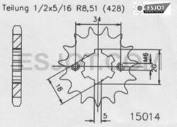 Regina Kettenkit Kit Yamaha WR 125 R/X ´09-