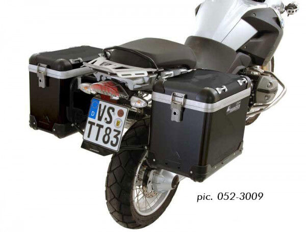 ZEGA Pro Koffersystem And-Black 38/45 Liter mit Edelstahlträger für BMW R1200GS bis 2012/ R1200GS Ad