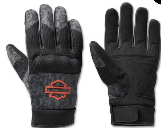 Harley Davidson Handschuhe Dyna Textil Mesh schwarz/grau