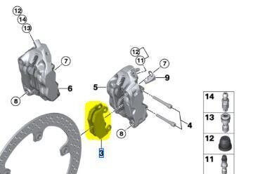 BMW Satz Bremsbeläge vorn R 1300
