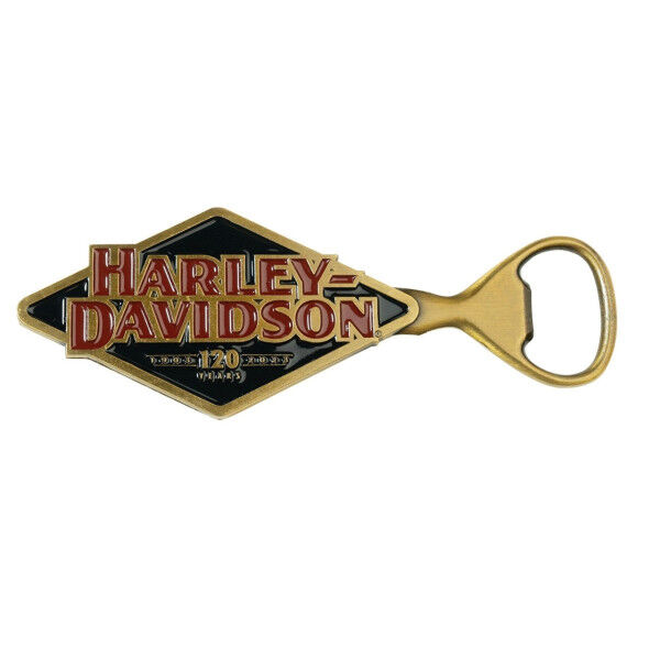 Harley Davidson 120th Anniversary Logo Flaschenöffner verzinkt