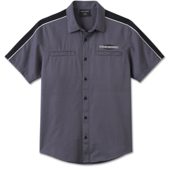 Harley Davidson Stacked Bar & Shield Short Sleeve Shirt für Herren