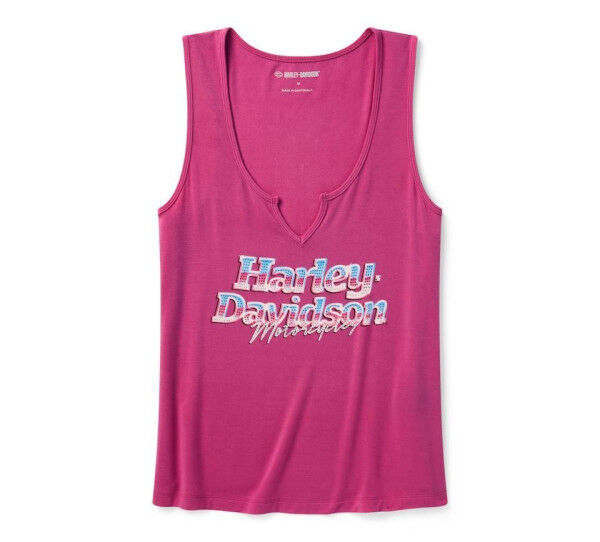 Harley Davidson Women's Bling Chromatic Notch Neck Tank