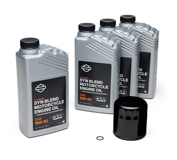 Harley Davidson 4 Qt. Genuine SYN Blend Motorcycle Oil Change Kit