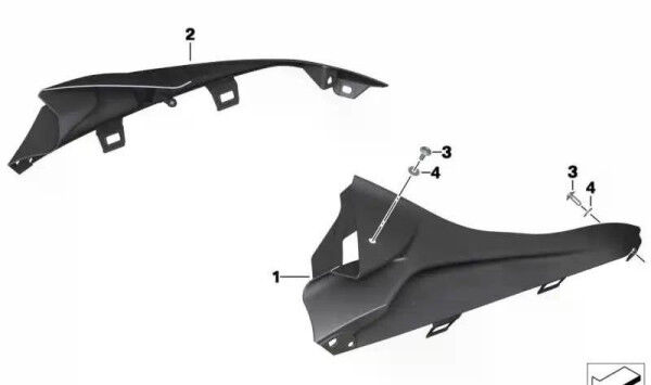 BMW HP Carbon Verkleidungsseitenteil oben, rechts