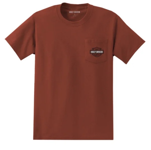 Harley Davidson Herren Bar & Shield Pocket T-Shirt