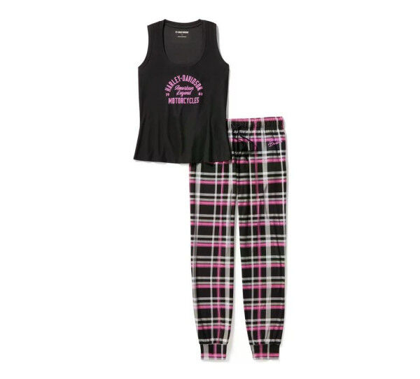 Harley Davidson Plaid Pajama Pant Set