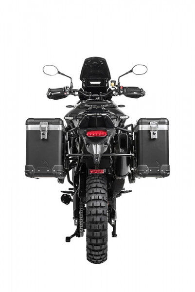 ZEGA Pro Koffersystem And-Black 31/38 Liter mit Edelstahlträger schwarz für Triumph Tiger 900