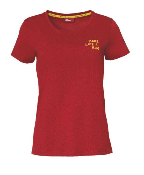 BMW Motorrad T-Shirt Damen Make Life A Ride Schriftzug Rot