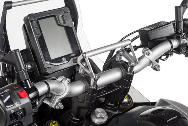 GPS-Anbauadapter auf Lenkerklemmung mit Schrauben für Lenkererhöhung 20 mm, Yamaha Tenere 700, für N