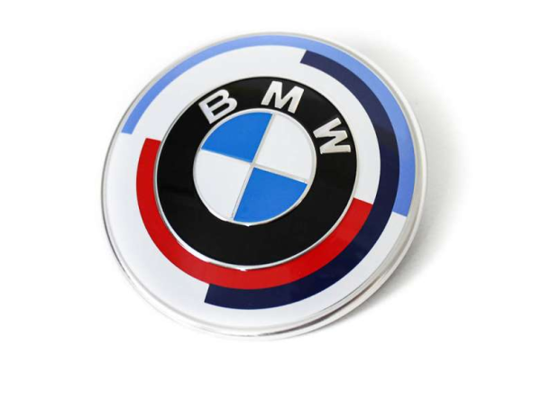 BMW Emblem 50 Jahre M Frontklappe Motorhaube (82mm)