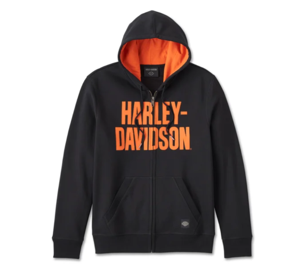 Harley Davidson Bar Font Hoodie Herren