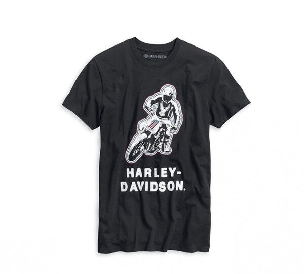 Schwarz Herren T-Shirt XL Harley-Davidson #1 Racing Tee Gr
