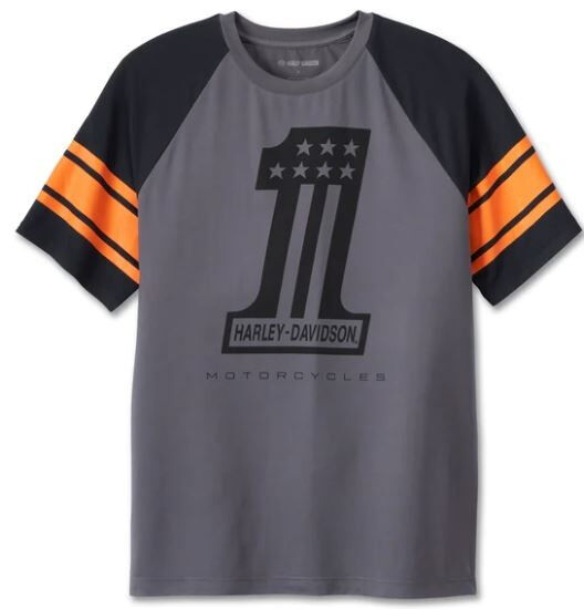 Harley Davidson Herren-Performance-T-Shirt Nr. 1 – Colorblocked