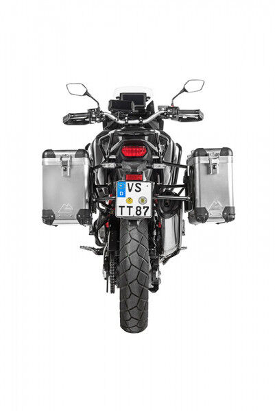 ZEGA Pro Koffersystem 31/38 Liter mit Edelstahlträger schwarz für Honda CRF1100L Africa Twin