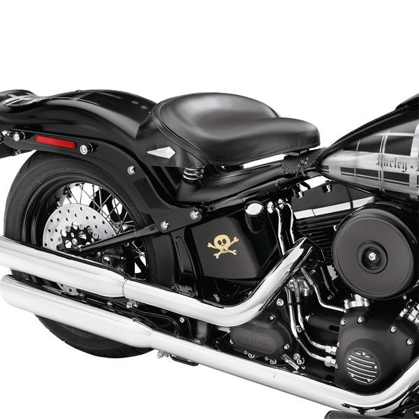 Harley Davidson Deluxe Leder Solo Federsattel mit Nostalgic Einfassung 52006-47B