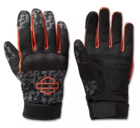 Harley Davidson Handschuhe Dyna Textil Mesh schwarz/grau/orange 98135-23VM